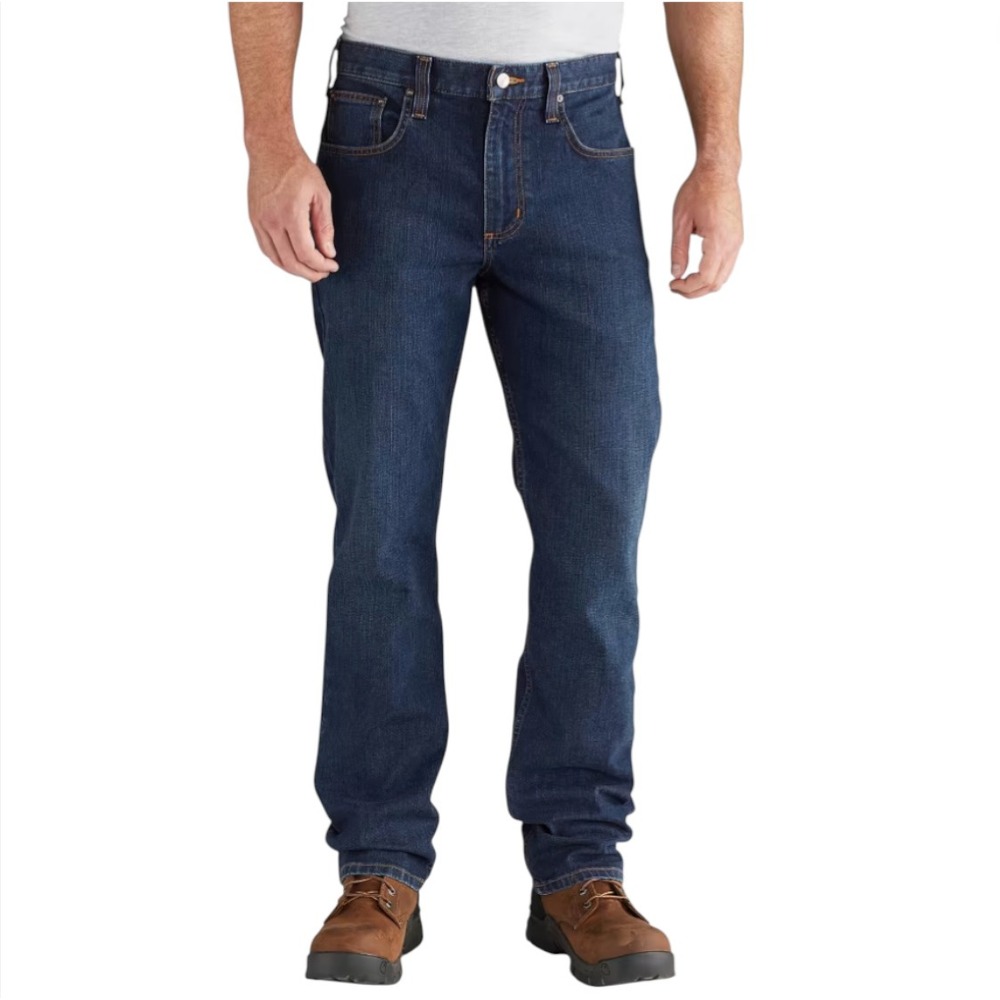 Carhartt Rugged Flex Relaxed Fit Straight Leg Jeans Mens 40x30 Blue Dark Wash